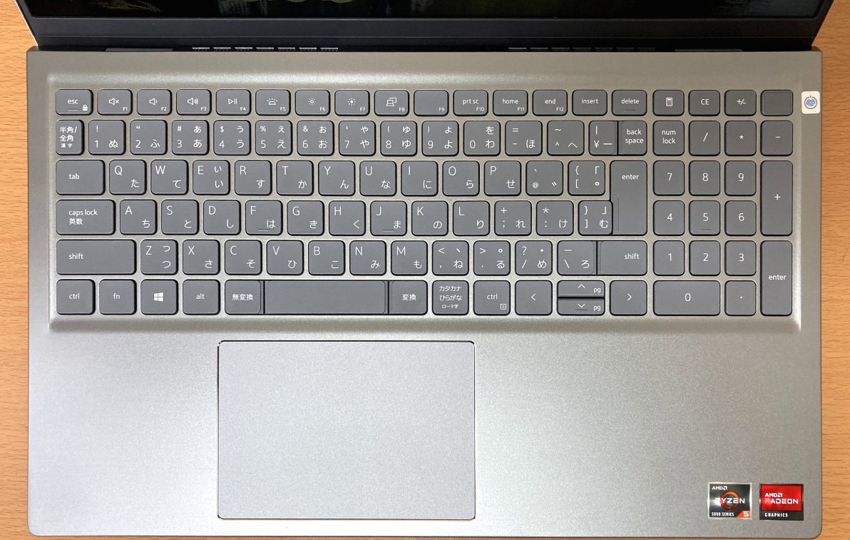 「Dell Inspiron 14（5515）」のキーボード