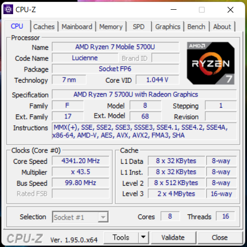 「ENVY x360 15-ee（AMD）」のCPU-Z-a