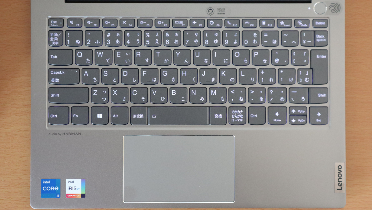 「ThinkBook 13s Gen 2 (11th Core)」のキーボード・全体