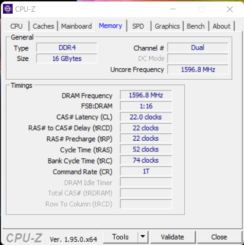 「Pavilion 15-eh1000（AMD）」のRyzen 7 5700U搭載機CPU-Z-2