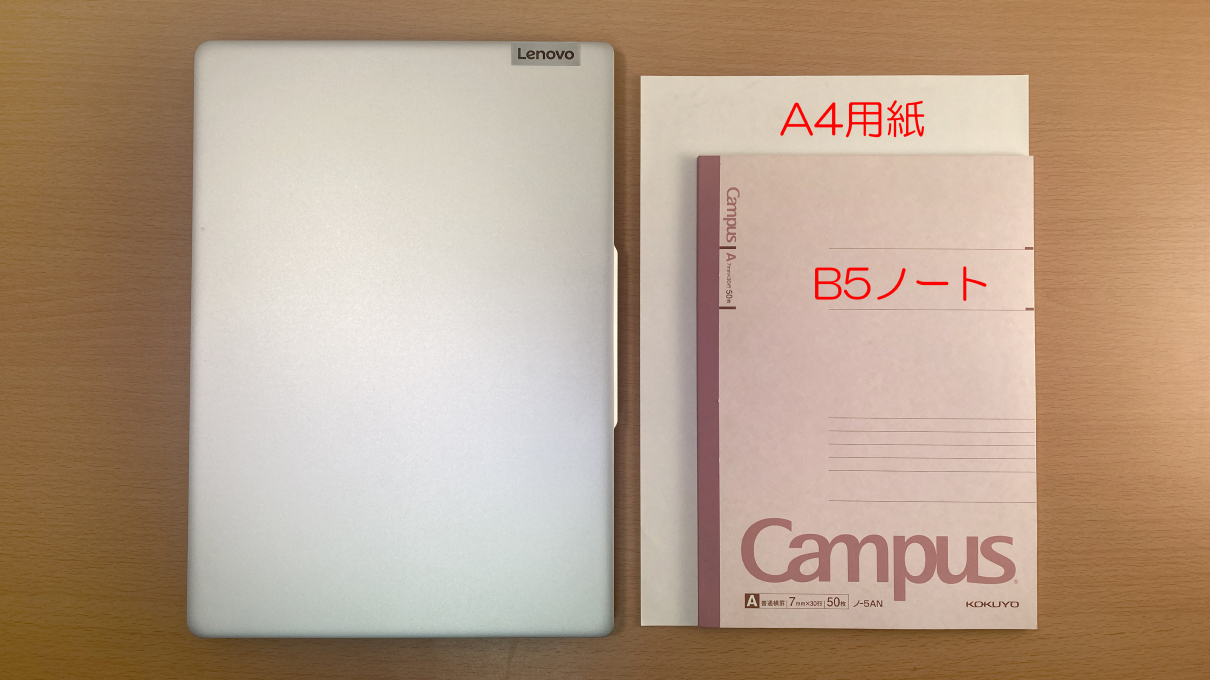 「IdeaPad Slim 5i Gen 8 14型」・大きさ比較