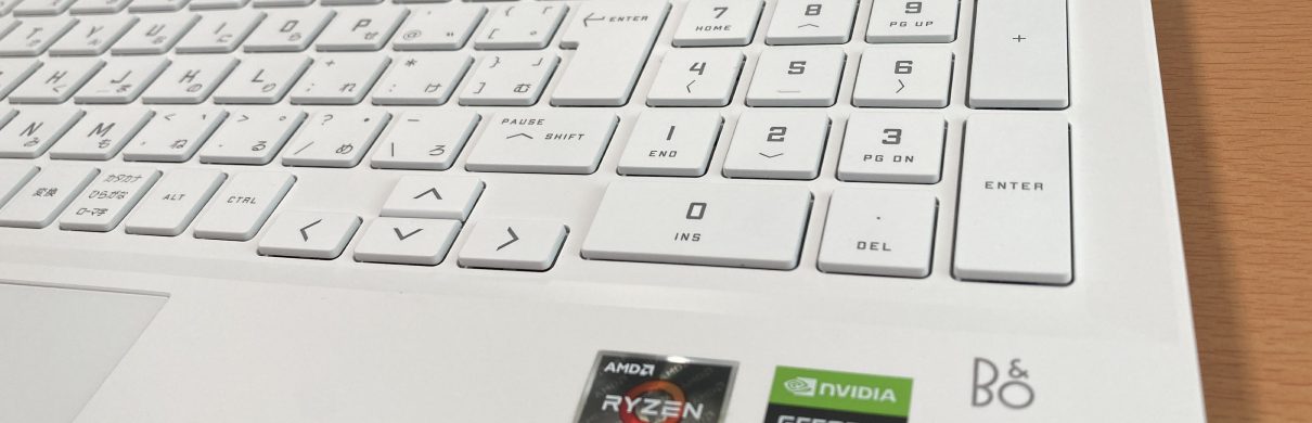 「Victus 16（AMD）」のキーボード・アップ右下