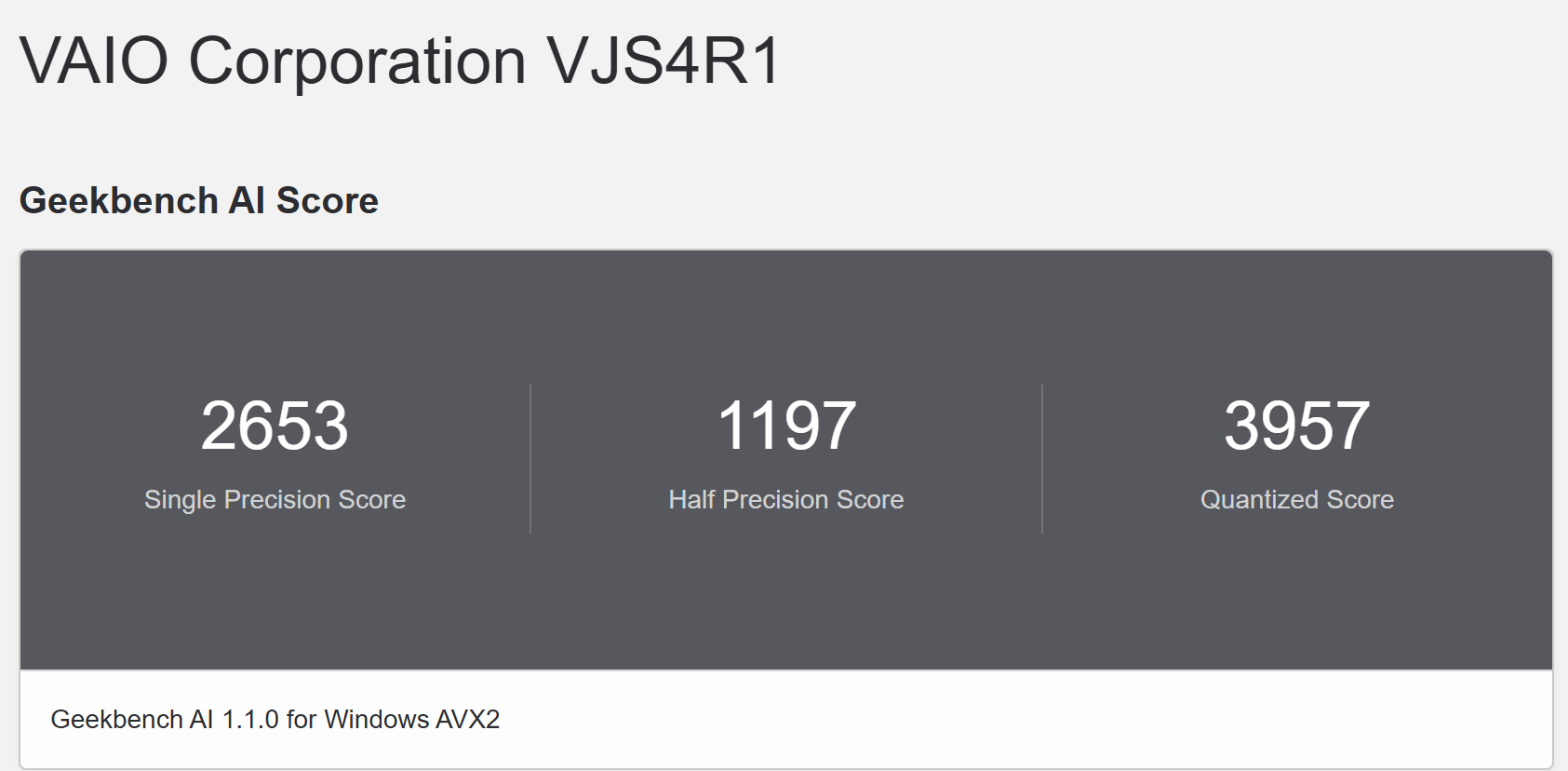 AI能力（Geekbench AI）